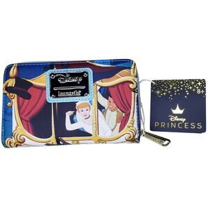 NWT LOUNGEFLY X DISNEY Cinderella Princess Scene Zip Around Wallet